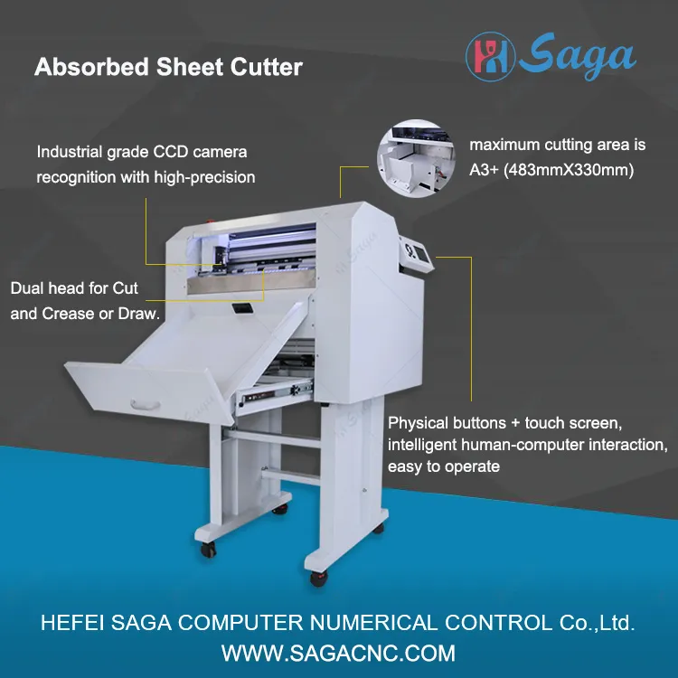 Adsorbed Auto Feeding Cutting and Creasing Cutter Can Half/Kiss-Cut for Synthetic Paper, Thin PVC and Self-Adhesive Wire Drawing Material, Label,
