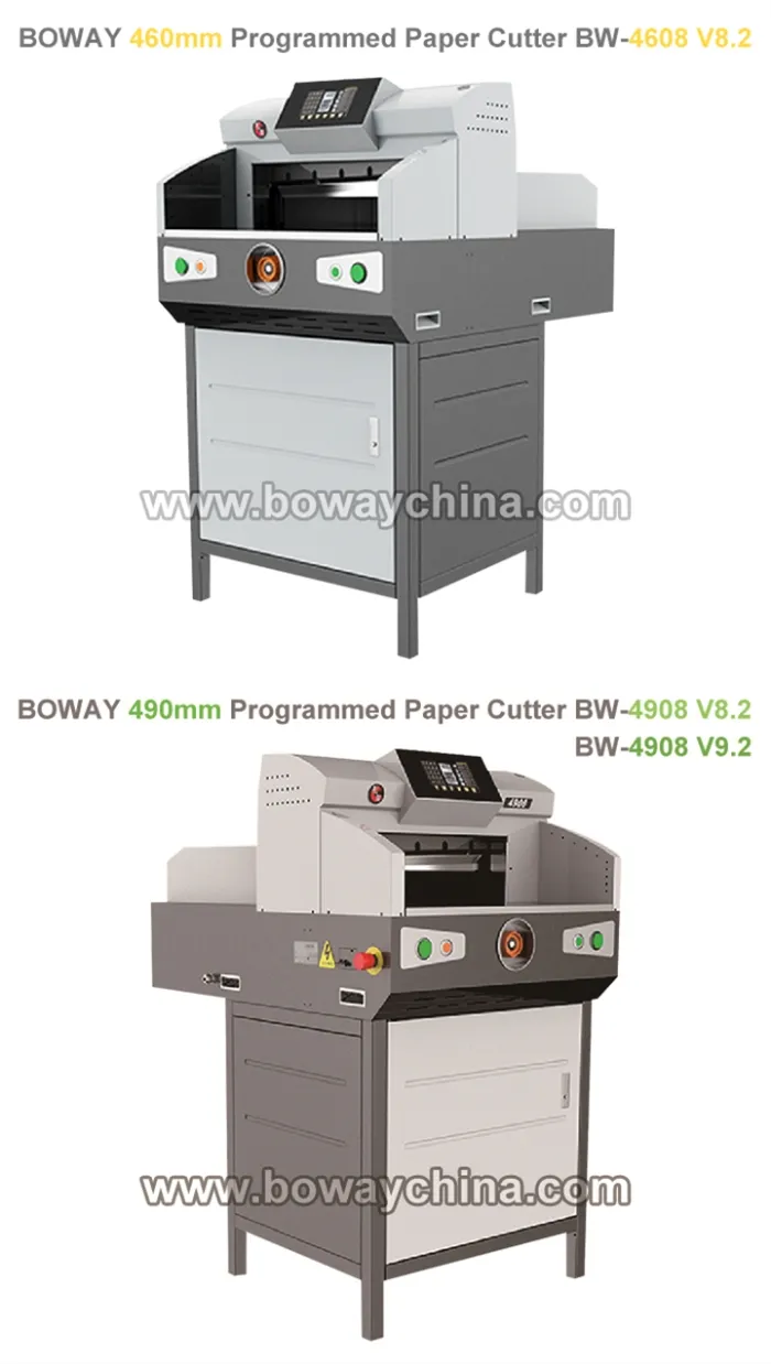 Automatic Push PLC 80mm Thick 460mm 490mm A3 A4 Bookblock Book Edge Paper Sheets Guillotine Cutter