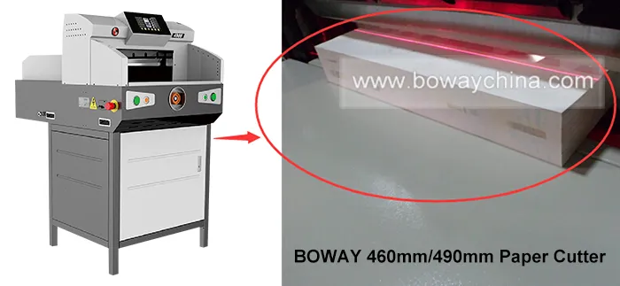 Automatic Push PLC 80mm Thick 460mm 490mm A3 A4 Bookblock Book Edge Paper Sheets Guillotine Cutter