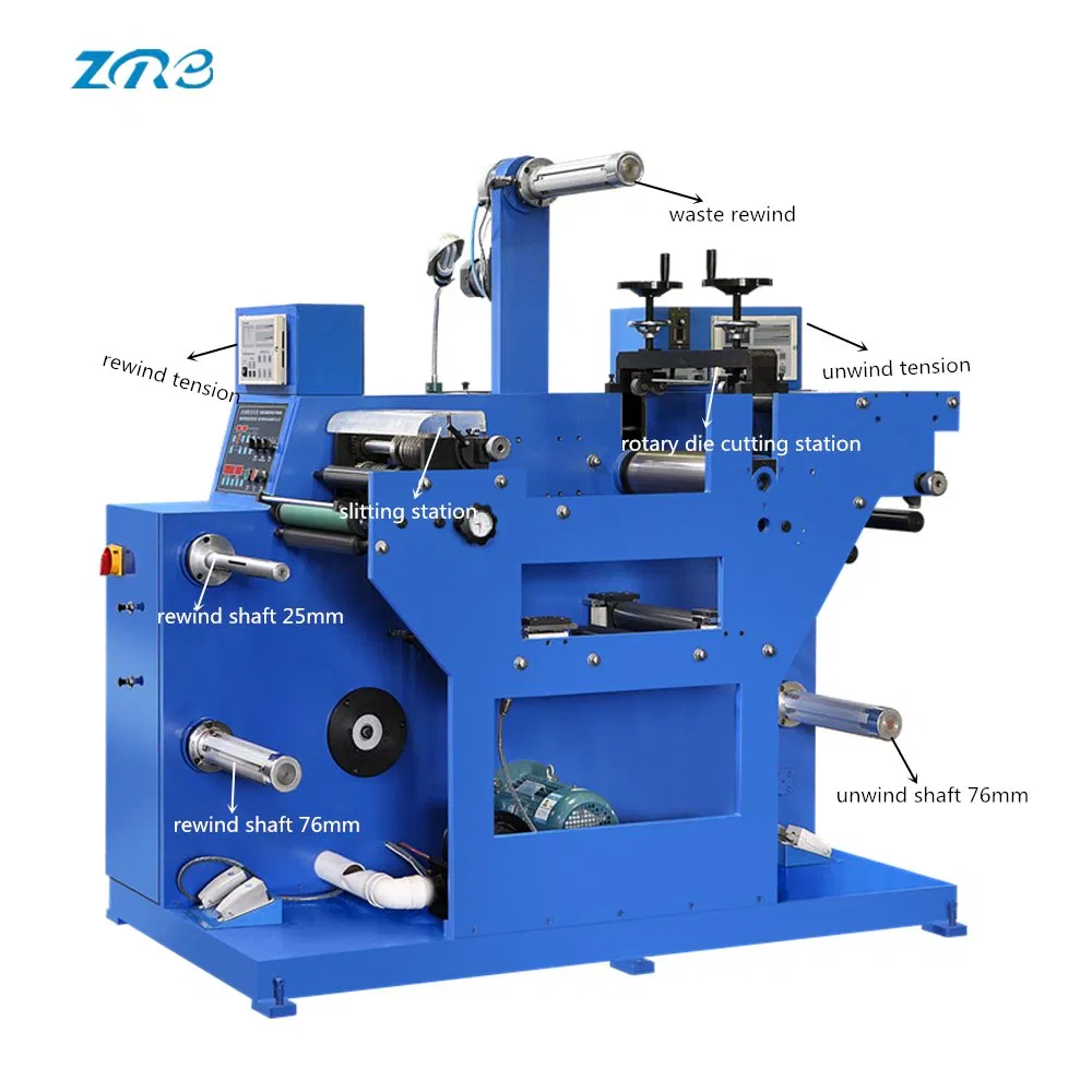 Blank Label Slitting Machine with Rotary Die Cutting