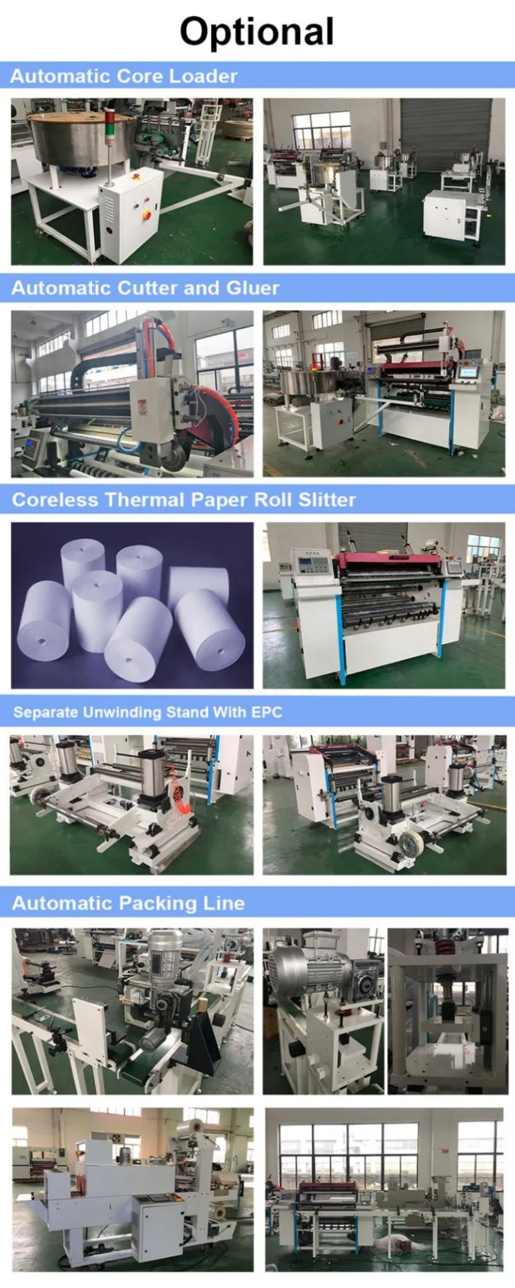 Cash Register Paper Roll Slitter Rewinder Thermal Paper POS Paper ATM Paper Slitting Machinery