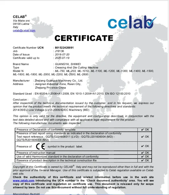 Die Cutting 750 X 520 mm Paper Machine