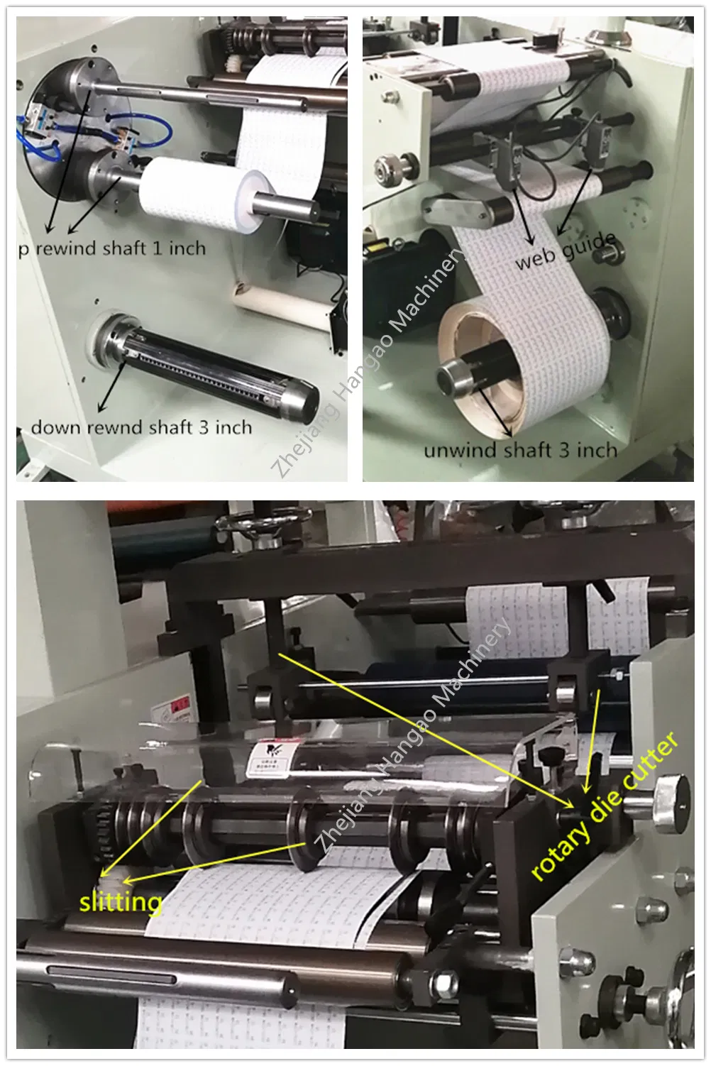 Fq 320y /320ys Self-Adhesive Sticker Blank Label Roll to Roll Slitting Machine with Die Cutting
