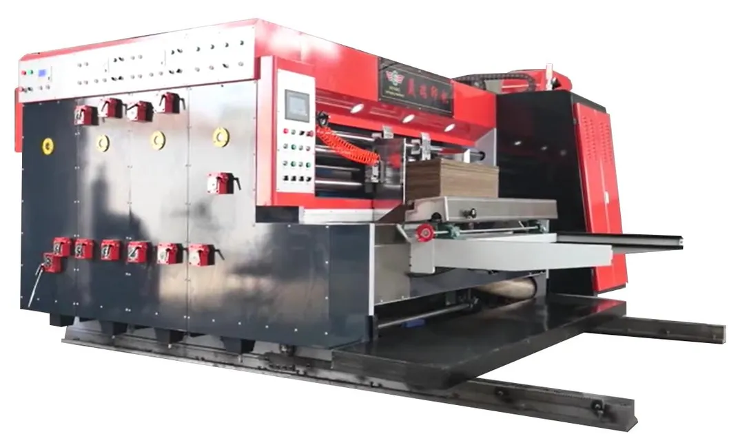 Three Color Corrugated Paper Printing Die-Cutting Vibrator Stacker Carton Box Machine