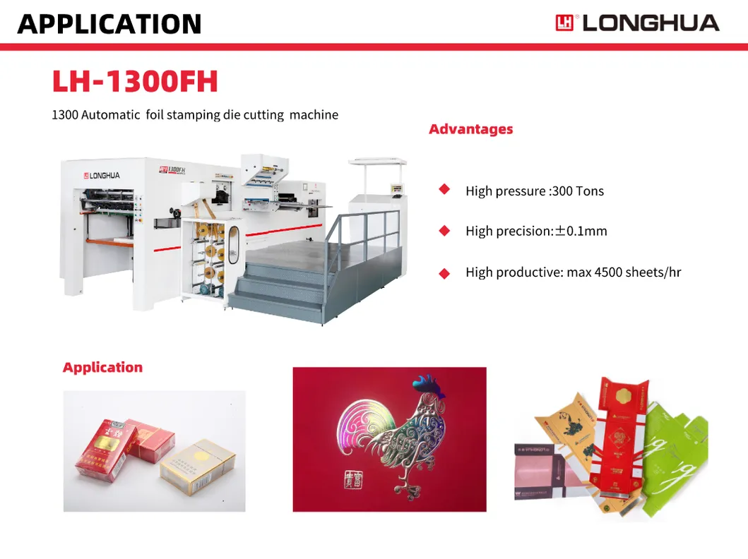 Yes Computerized One Year Warranty Longhua Brand Automatic Die Cutting Creasing Hot Foil Stamping Machine