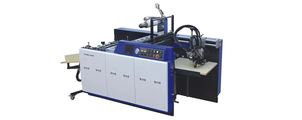 Yfma-540 Hot Melt Laminating Machine Double Sided Laminate A4 Post-Press Machine Hydraulic Press Machine Sheet to Sheet Paper Laminating Machine for BOPP Pet