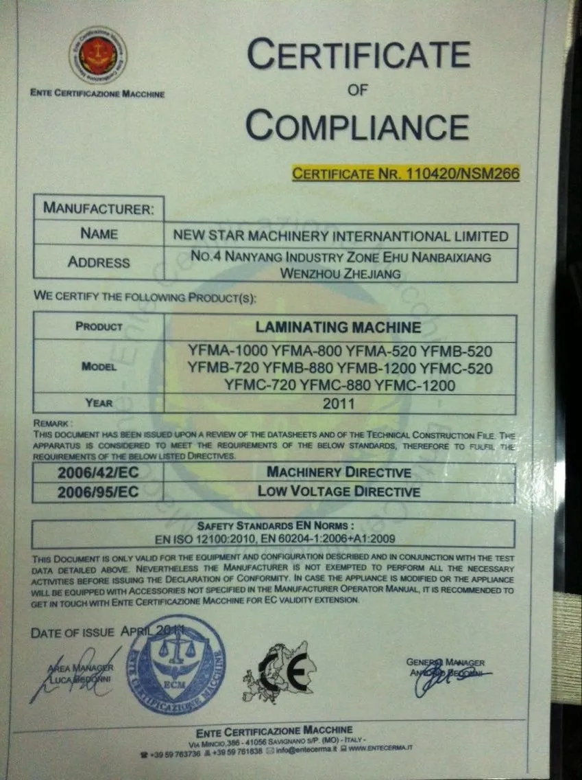 Yfma-650/800 Photo Laminating Machine Paper Laminating Machine with Ce Standard