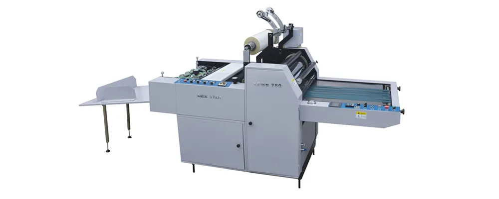Yfmb-750A Semi-Auto Pre-Glued Film Manual Feeding Paper Lamialuminum Foil Double Side Specification Laminating Machine for Both Tthermal and Glueless Film